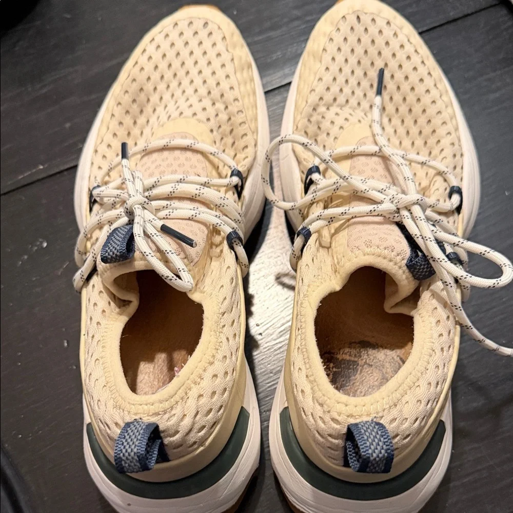 Sorel Cream Perforated Lace-Up Sneakers